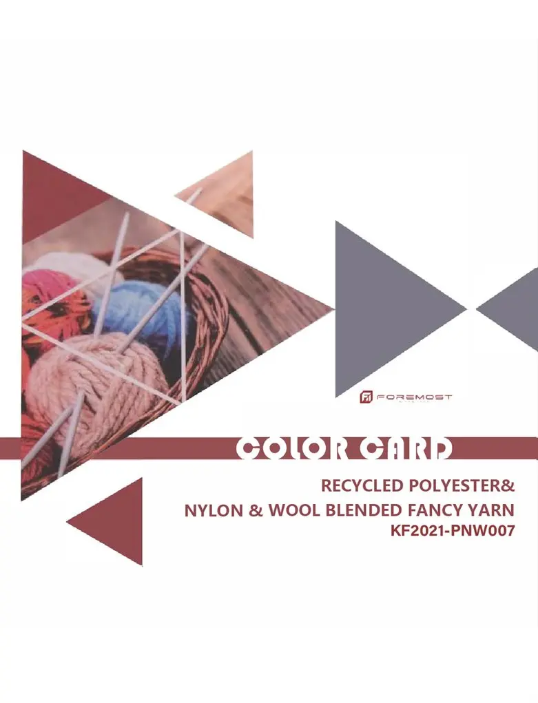 KF2021-PNW007 de fantaisie en polyester recyclé, nylon et laine mélangée