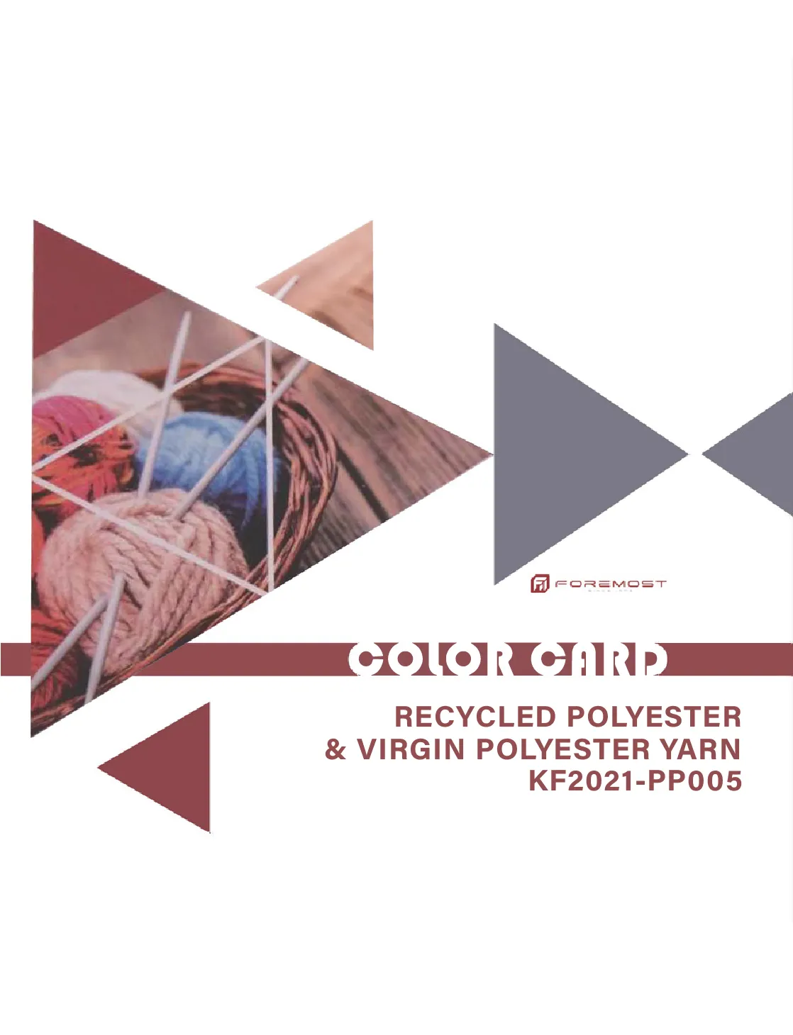 KF2021-PP005 polyester recyclé et fils de polyester vierge