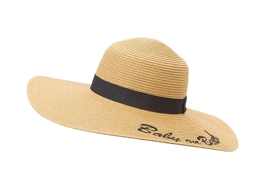 Custom Embroidered Straw Floppy Beach Hats - 翻译中...