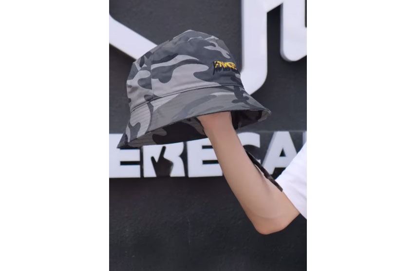 Chapeau seau camo imprimé personnalisé homme 100% coton