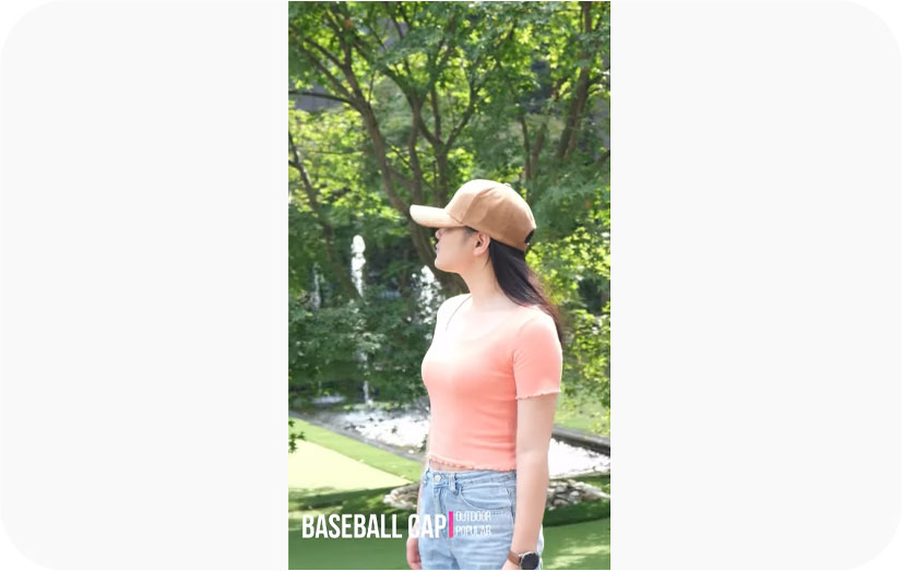 Affichage vidéo de casquettes de baseball en velours côtelé personnalisées en gros