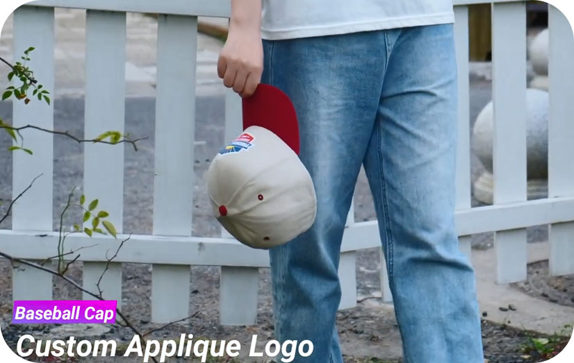Affichage vidéo des casquettes de baseball personnalisées à deux tontes 5