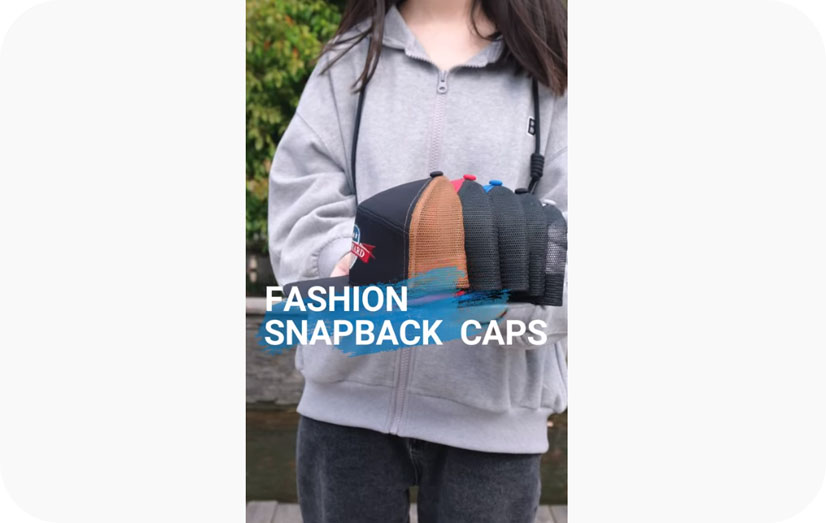 Affichage vidéo des chapeaux de camionneur Snapback en maille pour les mens personnalisés